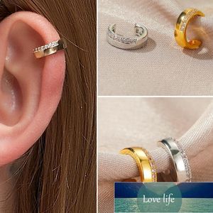 Koreanska klipp örhängen för kvinnor kristall earing utan hål smycken falsk örhänge guld silver färg singel öra clip earing present present fabrik pris expert design kvalitet