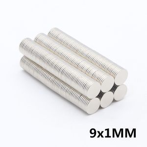 Wholesale - In Stock 50pcs Strong Round NdFeB Magnets Dia 9x1mm N35 Rare Earth Neodymium Permanent Craft/DIY Magnet