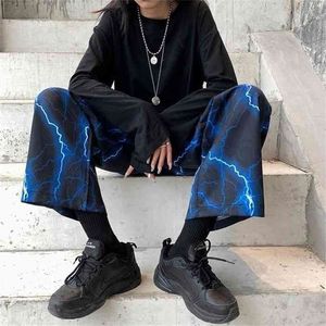 Pantaloni a gamba larga Oversize Harajuku Hippie Streetwear Pantaloni alla moda coreana per estetica femminile 210915