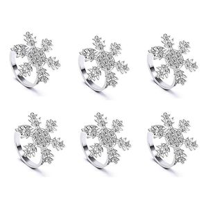 Napkin Rings Christmas Snowflake Set Of Napkin Holder Perfect Table Setting Decor For Wedding Parties