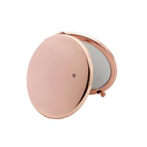 70MM Mini Metal Makeup Mirror Travel Portable Double Sided Folding Mirrors Creative Birthday Gift RRF13304
