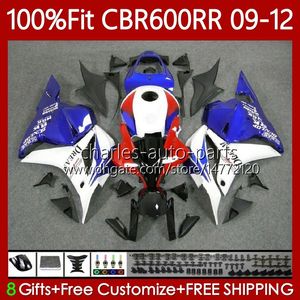 Spritzgusskörper für Honda Blue White CBR600 CBR 600F5 600 RR CC F5 09-12 Karossergebnissen 69 NO.13 CBR-600 CBR600RR 09 10 11 12 CBR 600RR 600CC 2009 2010 2011 2011 OEM-Verkleidung