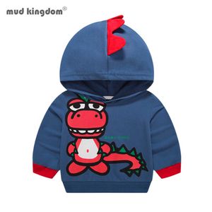 Mudkingdom Kids Sweatshirt för pojke Hoodies Dinosaur Barnkläder Set Söt sweatshirts 210615