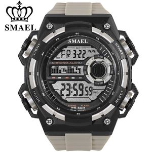 SMAE Luxury Brand Uomo Orologi da polso digitali Display a LED Cronografo multifunzione Orologio Orologi sportivi all'aperto Relogio Masculino X0524
