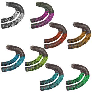 Cykelstyrningskomponenter 2x Mjukt styret Bands andningsbara cykelhandtag Bar Anti-vibration Anti Slip Grip Wraps Belt för Road Mountain