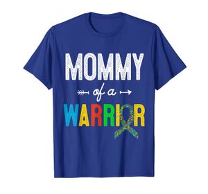 Mommy Of A Warrior Autism Awareness Support T-Shirt
