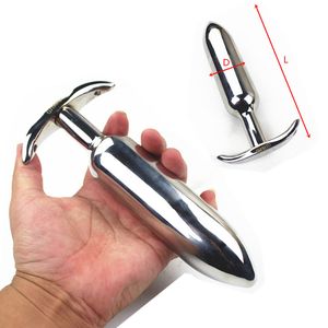 6 Sizes Unisex Stainless Steel Anal Dilator Anchor Shape Butt Plug Anus Massage Expander Metal Sex Trainer Toys HH8-1-84