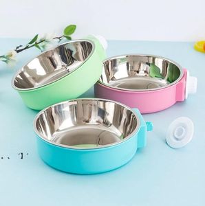 NewStainless Steel Dog Bowl för små medelstora stora hundar Stor liten storlek Husdjur Matare Skålar Högkvalitativa 2 färger LLF11355