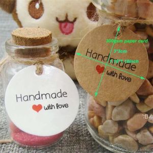 100 sztuk Dziękujemy Kraft Paper Etykiety Tagi Prezent Handmade DIY Cookies Wedding Birthday Party Favors Tag CG001