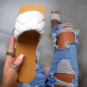 2020 Kvinnor Tofflor Sandaler Platt sommar Kvinnors Skor Handmad Open Toe Fashion Roman Wind Font Plus Size 36-43 Zapatos de Mujer Werw34234