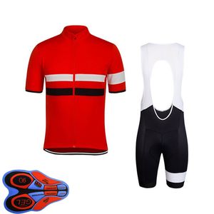 Mens Rapha Team Cykling Jersey Bib Shorts Set Racing Cykel Kläder Maillot Ciclismo Sommar Snabb Torr MTB Bike Kläder Sportkläder Y21041040