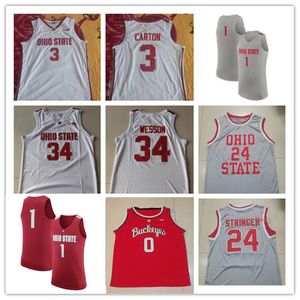 Ohio State Buckeyes Cucito College Baskey Jersey Keita Bates-Diop Jim Jackson D'Angelo Russell Aaron Craft Kam Williams Trevor Thompson Andrew Dakich Jallow