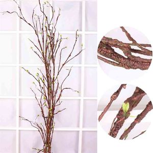 300 cm grandes árboles artificiales ramas de plástico ramita rama de árbol ratán Kudo flores artificiales vides hogar boda fiesta decoración 210624