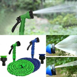 50ft Expandable Flexible Hose Watering Garden Hose Car Wash Stretched Magic Expandable Garden Supplies Water Hoses Pipe Car Cleaning Tools Car