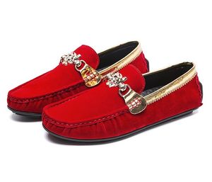 Mens Designer Men Driving Shoe Real Suede Leather Boat Shoes Breathable Male Casual Flats Moccasins Loafers