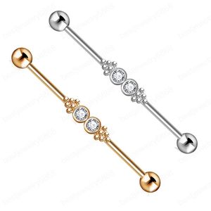 Industriella piercing smycken kirurgiska rostfritt stål öronstänger helix barbells tragus örhänge för kvinnor män