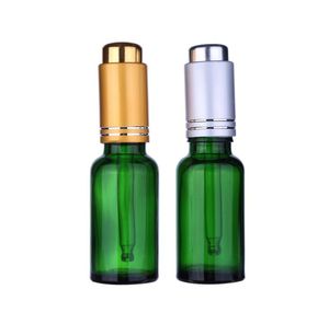 30mlグリーンガラスドロッパーボトル1オンスポンプローションボトルエッセンシャルオイル香水ガラスボトルSN5970