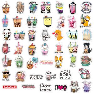 Neue 10 50 100PCS süße Cartoon Perle Milch Tee Aufkleber Pack für Mädchen Boba Bubble Teas Aufkleber Aufkleber zu DIY Gepäck Laptop Gitarre Ca2935