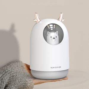 300ML Pet Ultrasonic USB Air Humidifier Timing Aroma Essential Oil Diffuser Cool Mist Maker Fogger With Light Room Car