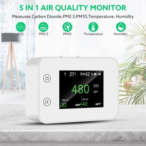 Wholesale inches meter for sale - Group buy Smart Home Control inch LCD Digital Carbon Dioxide Detector C02 Tester Air Quality Analyzer PM2 PM10 Temperature Humidity Meter