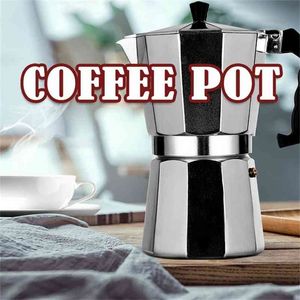 알루미늄 메이커 내구성 Cafeeteira Expresso Percolator Kettle Moka Coffee Pot 50 / 100 / 450 / 600ml 210408