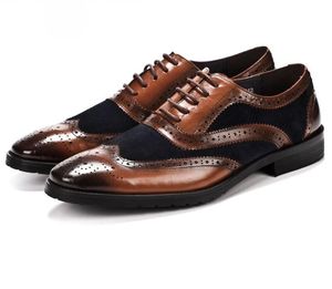 leather genuine men black vintage business male dress shoes b