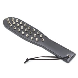 Leather Palm Clap Rivets Spanking Paddle whips Fetish Slave Bdsm Spank Flogger Fantasy sexyy Whip Torture Gear Adult Game Cosplay