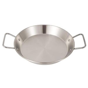 Wholesale stainless steel pan handles resale online - Pans Paella Pot Grill Frying Picnic Plates Snack Tray Thick And Durable Seafood Double Handle Cooking Home Stainless Steel