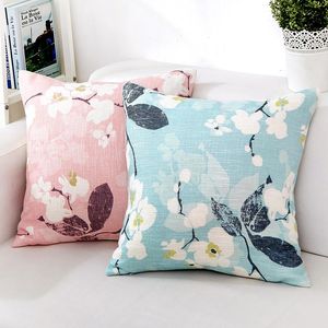 Pink Green Striped Flowers Color Pillow Case For Car Office Lumbar Home Decorate Sofa Cushions Cushion/Decorative