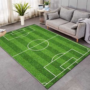 Baseball Green Football Dywan Dywan Dzieci Pokój Piłka Nożna Dywan Pole Bed Living Floor Maty Dzieci Duże Dywaniki Mata domowa 008 210626