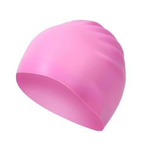 Cappelli da nuoto in silicone impermeabili per adulti unisex Cappucci impermeabili per piscina elastici durevoli Flessibili per uomo Donna Stampa Logo Drop Shipping