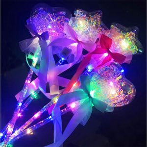 Vara De Fulgor venda por atacado-2021 Balão Princesa Light up Magic Ball Wand Glow Stick Wizard Wizard Fairy LED Bobo Crianças s Brinquedos Atacado
