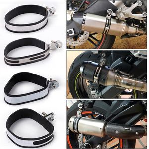 90mm mm mm Mm Universal Fixing Bracket Motorcycle Exhaust Pipe Stainless Steel Carbon Fiber Holder Muffler Clamp Ring System