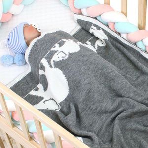 Infant Baby Boy Girl Cartoon Elephant Knit Blanket Autumn Winter born Quilt Boys Girls Hold 210429