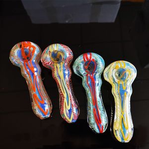 Spoon pipe glass smoking pipe Manufacture hand-blown and beautiful handcrafted,spoon pipe 4" 80g Made of high quality value pack