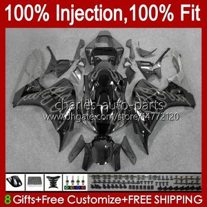 Honda CBR 1000 CC RR 1000RR 1000 CC RR 1000RR 2006 2007 CBR1000-RR 1000CC 2006 2007 Grey Flames CBR1000 RR CBR1000RR 06 07注入型フェアリング