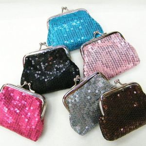 Mini portamonete con paillettes a sirena Chiusura manuale in ferro Tote bag da donna Lady Portafoglio multicolore Matrimonio Natale Moda 1 5lq G2