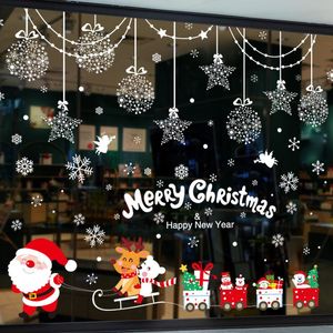 Wholesale diy glass decal for sale - Group buy Wall Stickers Christmas Glass Sticker DIY Santa Claus Train Ornaments Decals For Living Room Restaurant Home Window Festival Decoration