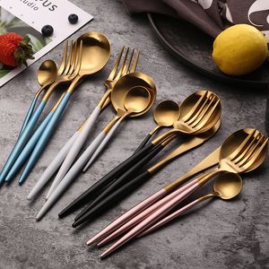 304 Stainless Steel Dinnerware Set Cutlery Steak Knife Fork Coffee Spoon Teaspoon Flatware Tableware Kitchen tool