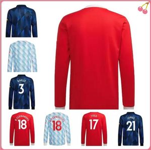 Wholesale 7 ronaldo for sale - Group buy RONALDO Long Sleeve SANCHO Home Red Soccer Jersey GREENWOOD B FERNANDES football Shirt RASHFORD POGBA