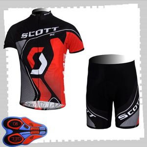 SCOTT team Cycling Short Sleeves jersey (bib) shorts set Mens Summer Traspirante Abbigliamento da bicicletta da strada MTB bike Outfits Uniforme sportiva Y210414203