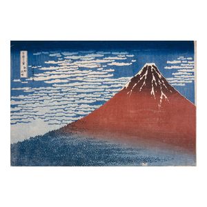 Katsushika Hokusai Fine Wind Clear Morning Målning Poster Skriv ut Heminredning inramad eller Unframed PhotoPaper material
