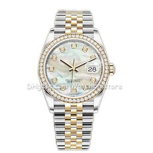 WACKBR-41mm 36mm Automatisk mekanisk 31mm 28mm Quartz Anpassningsbara klockor Bezel rostfritt stål Women Diamond Lady Watch 001