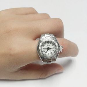 Smple Universal Ring Watch Elastic Alloy Band Creative Quartz Womens Wristwatches Unique Lovers Watches KS Wholesale