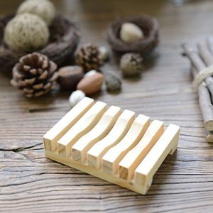 Natural Bamboo Wooden Soap Dishes Plate Tray Holder Box Case Shower Hand Washing Soaps Holders DH8560