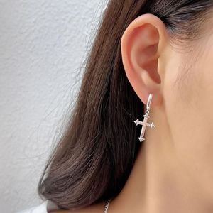 Wholesale unusual silver resale online - Dangle Chandelier Sterling Silver Cross Minimalist Drop Earrings For Women Luxury Designer Colors Wedding Unusual With Accessories Jew
