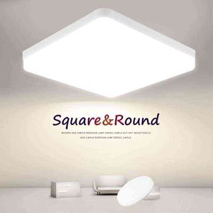 LED 천장 램프 220V Square LED 천장 조명 20/30/50W 표면 마운트 원형 LED 패널 조명 주방 거실 조명 W220307