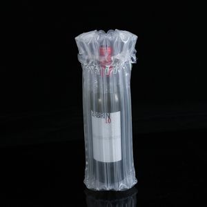 32x9cm 7 kolommen fles beschermer wijnfles zak draagbare opblaasbare luchtverpakking bubble tas demping wrap reizen accessoire