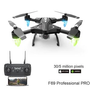 F69 WiFi FPV Pieghevole RC Drone Quadcopter 2.4GHz con 1080p HD Camera RC Elicotteri giocattolo per bambini regalo