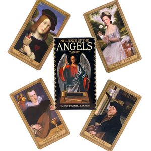 Influência dos anjos Tarot Deck Lazer Partido Mesa Jogo de Alta Qualidade Fortune-Telling Profecy Oracles Cartões com guia de guia